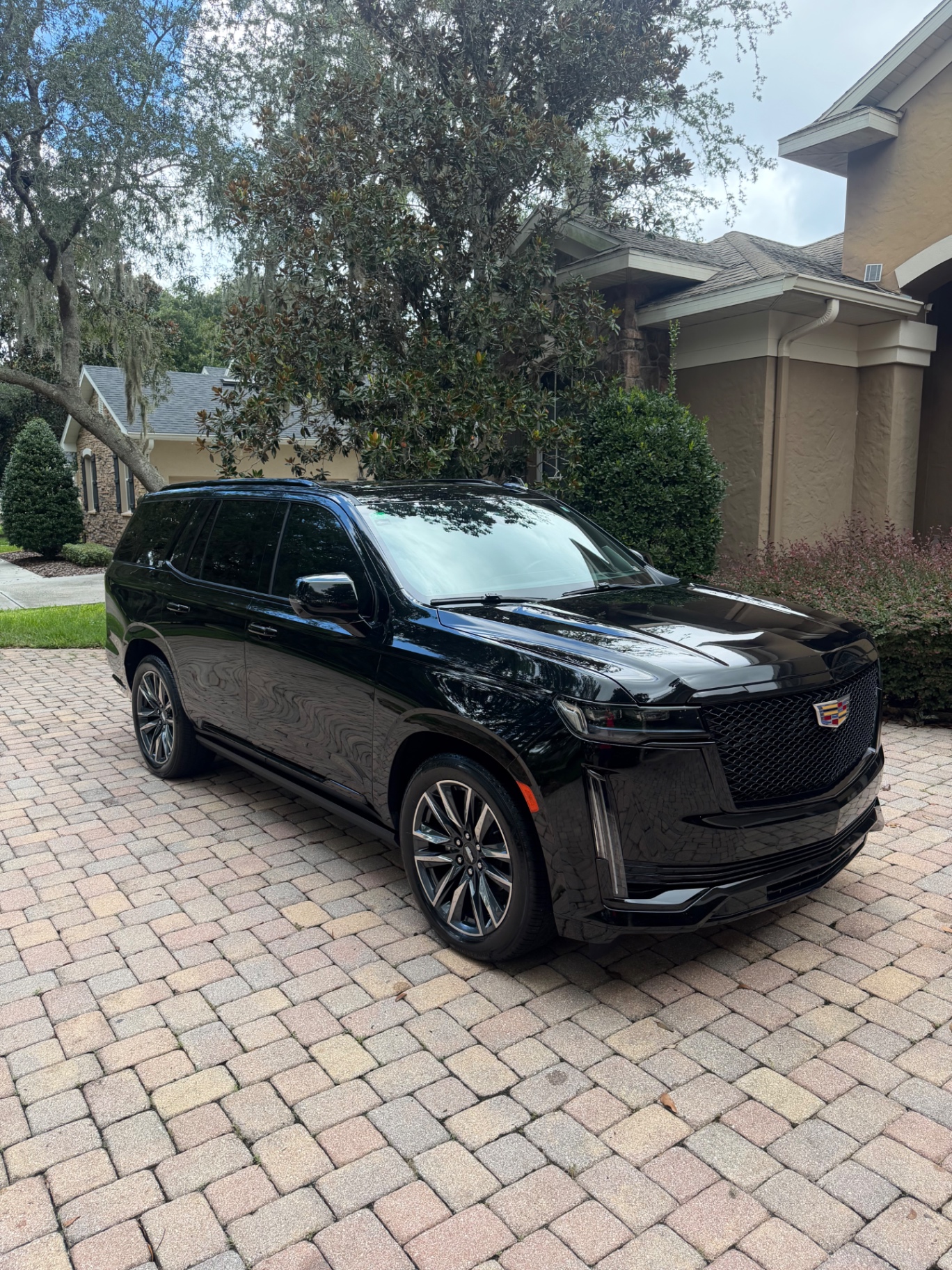 Glossy black Cadillac Escalade with ceramic protection